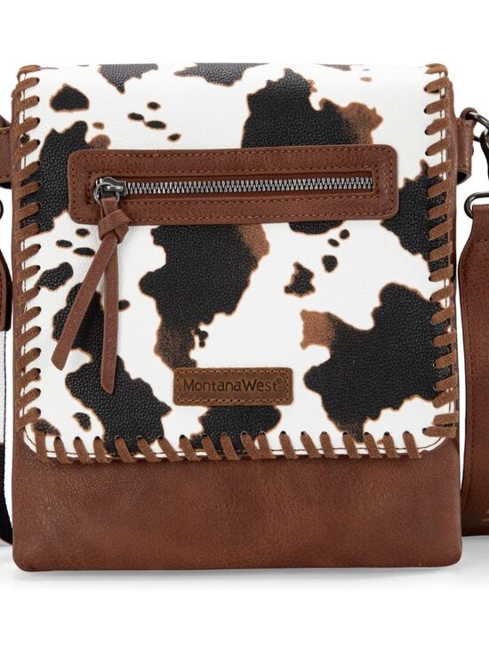 Handbags - Crossbody Bags for Women with Dual Compartments Western Cross Body Purse with Le
